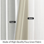 MIULEE 100% Blackout Linen Curtains - Image 6