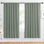 NICETOWN 2 Panels Blackout Curtains, Rod Pocket Window Curtains Room Darkning by NICETOWN