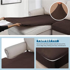 H.VERSAILTEX Velvet Stretch Sectional Couch Covers - Image 4