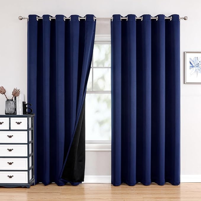 ChrisDowa 100% Blackout Curtains 84 inch Long by ChrisDowa
