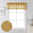 Lecloud Leia Dark Gold Sheer Valance by Lecloud