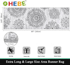 HEBE Hallway Runner Rug 2'8''x8' Washable Vintage Distressed Area Rugs Non Slip - Image 2