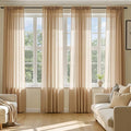 MIULEE Brown Sheer Curtains 72 Inches Long, 4 Panels Set, Rod Pocket Voile by MIULEE