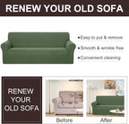 U-NICE HOME 4 Seater Stretch Couch Cover Sofa Cover Washable Sofa Slipcover - Image 5
