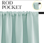 NICETOWN Window Curtains Blackout Drapes, Aqua Blue, 1 Pair, 52 by 84-Inch - Image 2