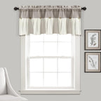 Lush Decor Linen Button Farmhouse Valance Curtians 52"W x 18"L Linen - Image 6