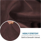 H.VERSAILTEX Velvet Stretch Individual Couch Cushion Cover Plush Cushion - Image 5