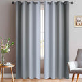 Yakamok 84 Inch Length Gray and Greyish White Gradient Color Ombre Curtains by Yakamok
