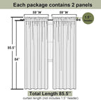 Lecloud Blush Pink Sheer Curtains 84 Inches Long 2 Pcs, Rod Pockets Breathable - Image 3