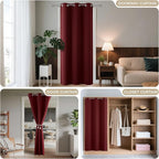 Joydeco Blackout Door Curtain for Doorway Privacy 84 Inches Long, Grommet - Image 4