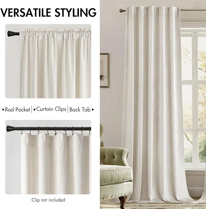 MIULEE Velvet Curtains 108 inches - Image 2