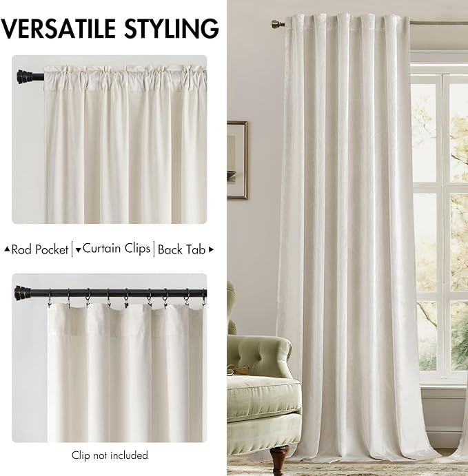 MIULEE Velvet Curtains 84 inches - Image 2