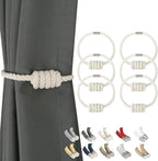 BEL AVENIR Magnetic Cotton Curtain Tiebacks, Decorative Drapery Holdbacks by BELAVENIR