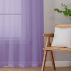 Lecloud Lavender Sheer Curtains 96 Inches Long 2 Panels Set, Light Filtering - Image 6