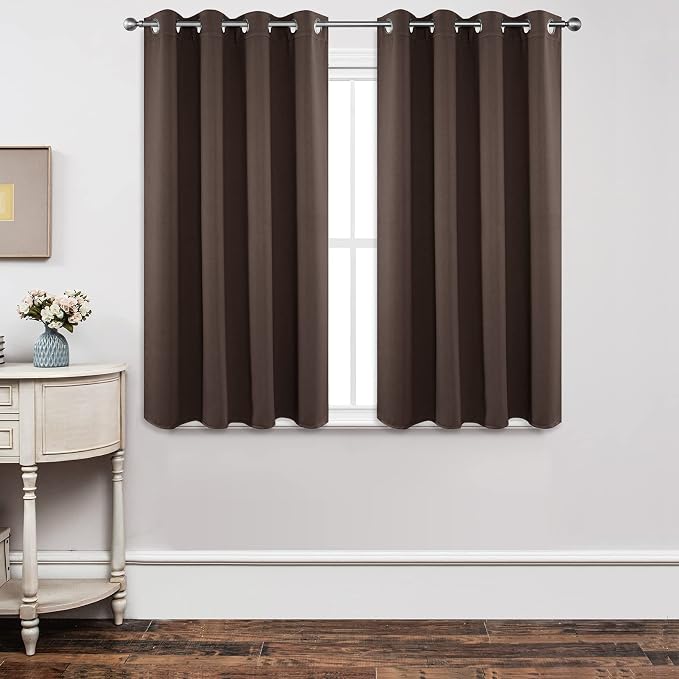 Joydeco Blackout Curtains 45 Inch Length 2 Panels Set, Thermal Insulated Long by JOYDECO