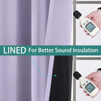 Yakamok 100% Blackout Curtains 96 Inches Long, 2 Thick Layers Heat and Full - Image 4