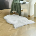 duduta White Faux Sheepskin Throw Rug 2x3 ft, Fluffy Shag Fur Chair Cover Small - Image 6