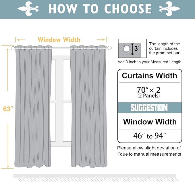 ChrisDowa Blackout Curtains 70 inches Wide - Image 5
