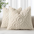 decorUhome Throw Pillow Covers 12x12 Inch Set of 2, Soft Plush Decorative Faux by decorUhome