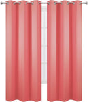 LEMOMO Blackout Curtains 38 x 84 inch/Coral Curtains Set of 2 Panels/Thermal - Image 2