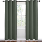 NICETOWN Blackout Curtain Panels, Dark Mallard, 1 Pair, 42 by 78-Inch, Home - Image 2