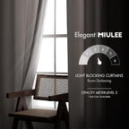 MIULEE Greyish White Velvet Curtains 84 inches 2 Panels - Image 5