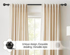 KAMANINA Black Curtain Rod for Windows 72 to 144 Inches Long Heavy Duty Curtain - Image 9