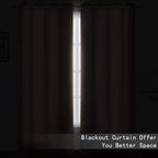 LEMOMO Blackout Curtains 66 x 95 inch/Cappuccino Curtains Set of 2 - Image 3