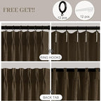 90 Inch Linen Pleated Curtains for Living Room, Light Filtering Pinch Pleated - Image 3