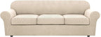 4 Piece Stretch Sofa Covers for 3 Cushion Couch Covers Furniture Slipcovers for by HVERSAILTEX