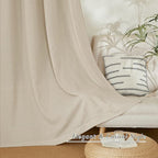 NICETOWN Thick Linen Blend Flax Angora Curtains 63 inches Long, Grommet Linen - Image 6