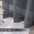 Tollpiz Short Sheer Tier Curtains Linen Textured Half Kitchen Curtain Sheers - Image 4