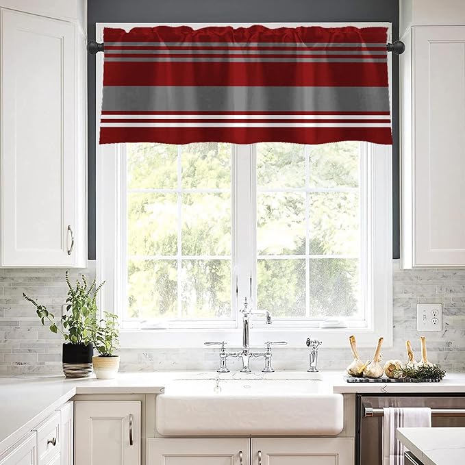Emvency 2 Pack Valances Window Treatments, 52x12 Inch Rod Pocket Valances - Image 7