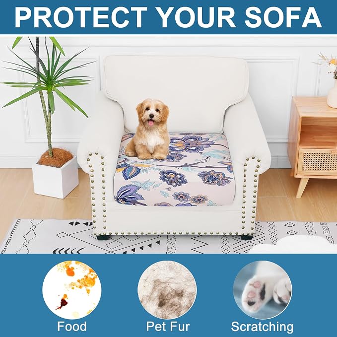 Smiry Printed Couch Cushion Covers, Stretch Soft Couch Covers - Image 7