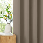 NICETOWN 100% Blackout Tan Curtains 96 inch Long, Grommet Thermal Insulated - Image 8