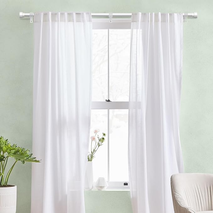 IFELS Heavy Duty Curtain Rods for Windows 72 to 144 Inch, 1 Inch Adjustable - Image 2