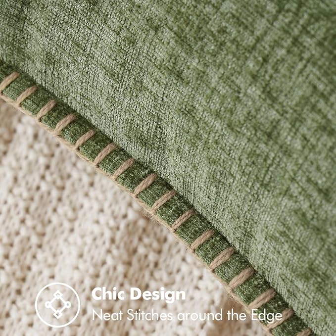 MIULEE Pack of 2 Couch Throw Pillow Covers 20x20 Inch Sage Green Farmhouse - Image 2
