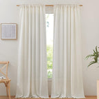 NICETOWN Extra Long Semi Sheer Linen Curtains - Image 2