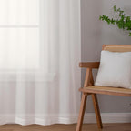 Aiyufeng Modern Sheer Window Curtains, Rod Pocket Long Curtains Translucent - Image 7