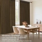 Pinch Pleated Linen Curtains 84 Inch Length 2 Panels Set, Light Filtering Linen - Image 4