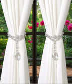 SUQ I OME 1 Pair of Luxury Pearl Beaded Magnetic Curtain Tieback and Holdback - Image 4