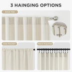 Joydeco Curtains, 108 Inches Long, 2 Panels Set, Farmhouse Drapes - Image 5
