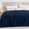 BEDELITE Full Size Blanket for Bed, 300GSM Soft & Warm Fleece Navy Blanket by BEDELITE