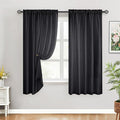HOMEIDEAS Halloween Non-See-Through Black Privacy Sheer Curtains, 52 X 45 by HOMEIDEAS