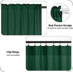 FRAMICS Farmhouse Valance Curtains, Boho Cotton Linen Kitchen Valance, Country - Image 8