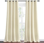 NICETOWN Beige Room Darkening Curtains 108" Long - Image 2