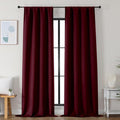 Simplebrand Ava Burgundy Blackout Curtains by Simplebrand