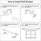 Byondeth Curtain Rods for Windows 16 to 28 or 40 Inches Max Adjustable Length 1 - Image 8