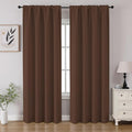 CUCRAF Brown Blackout Curtains 84 inch Length 2 Panels Set, Rod Pocket Room by CUCRAF
