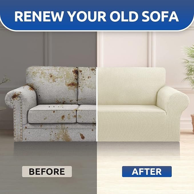 KEKUOU Stretch Oversized Sofa Slipcover 1 Piece Couch Sofa Cover Furniture - Image 7